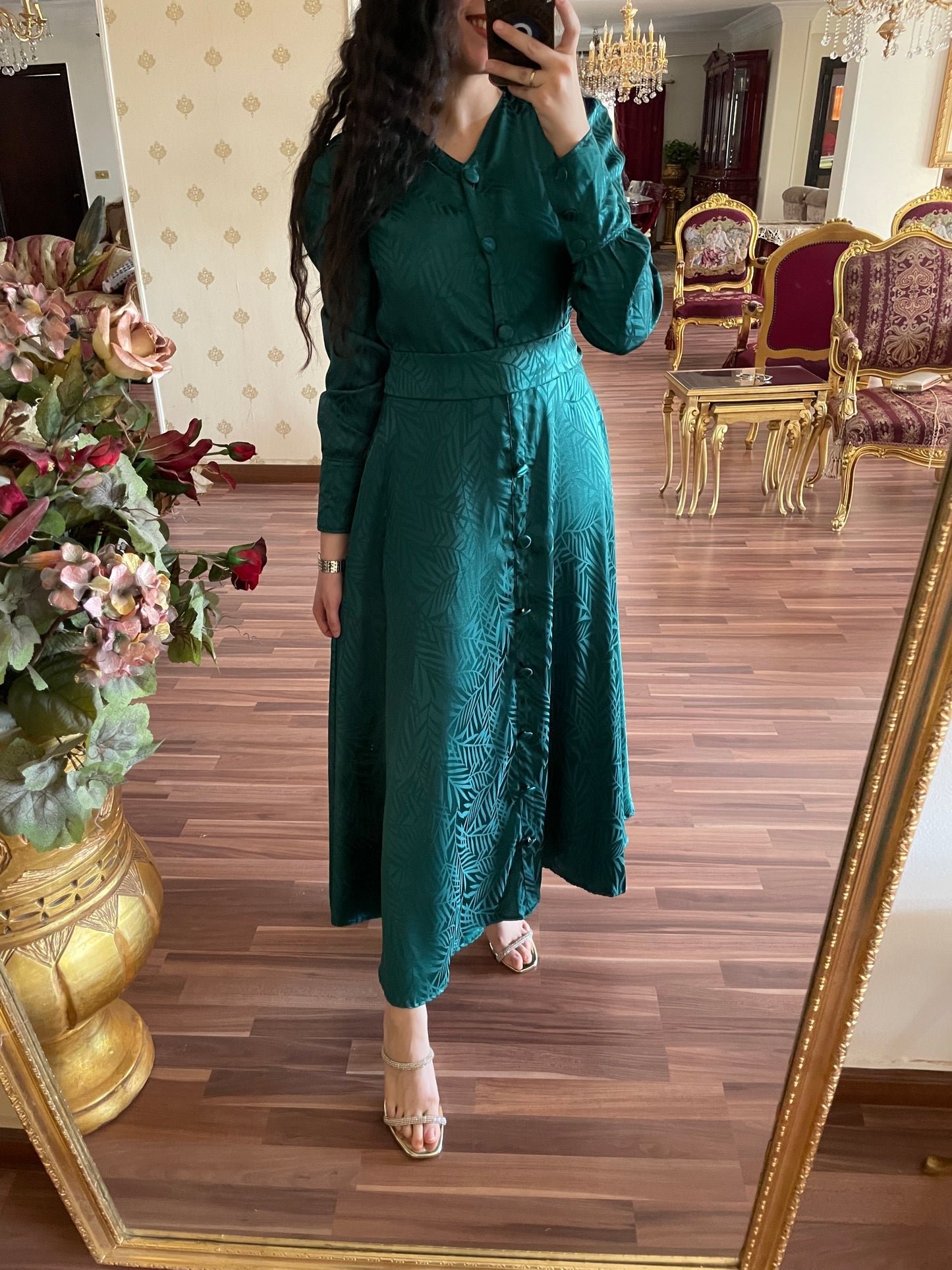 Green simple dress