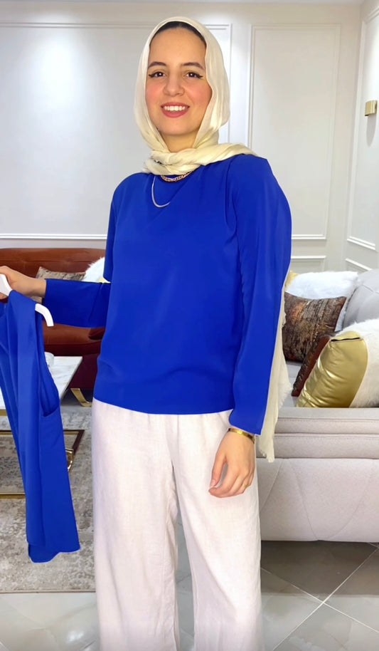 Blue basic top