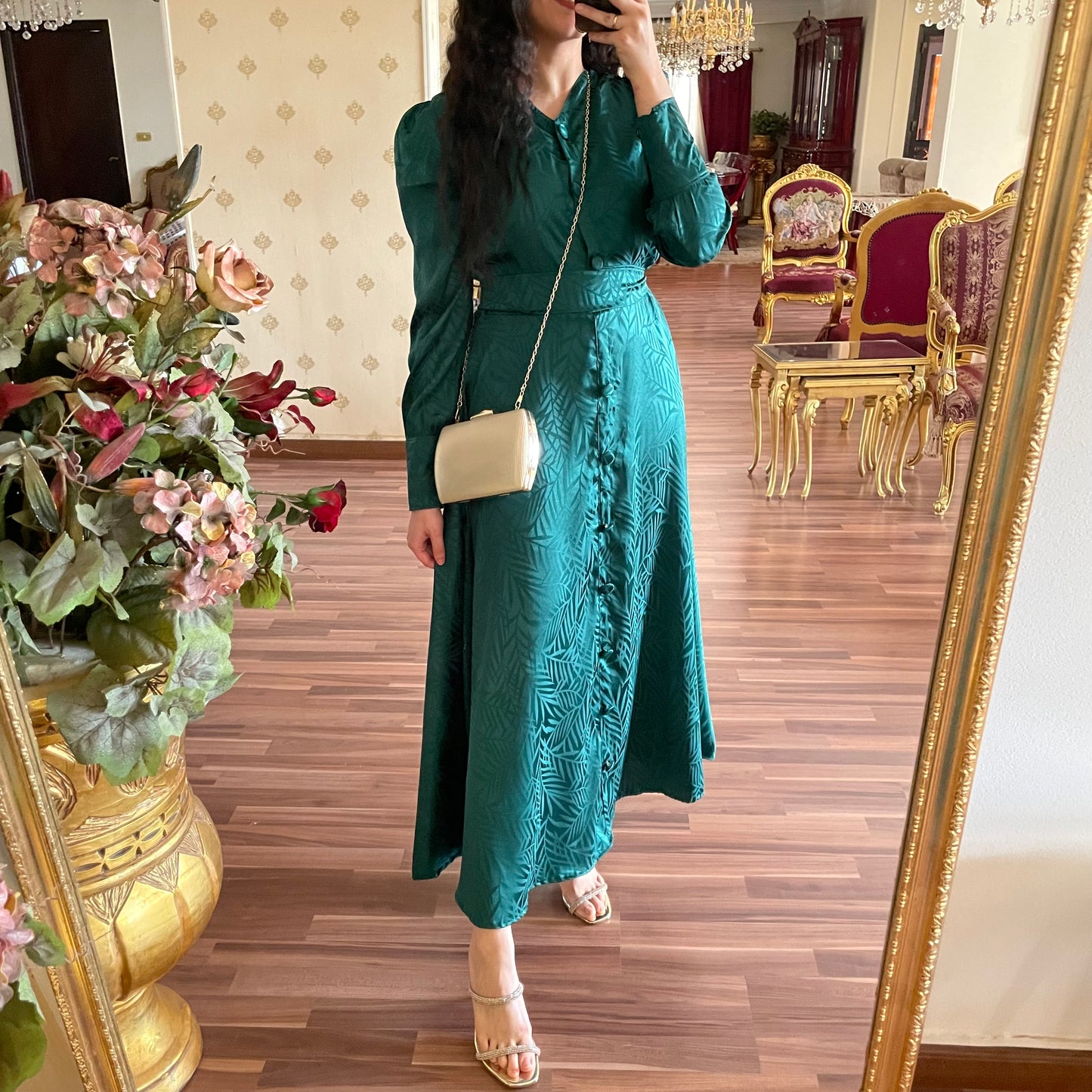 Green simple dress