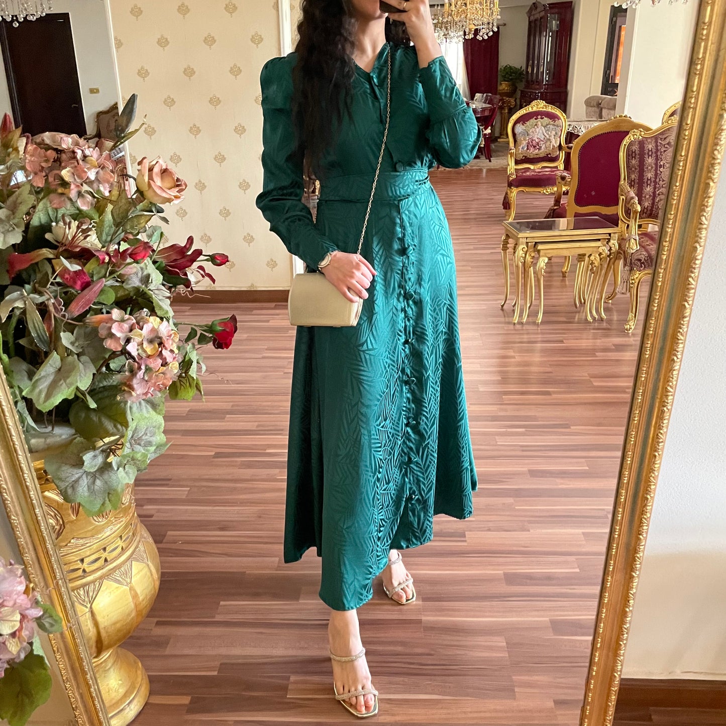 Green simple dress