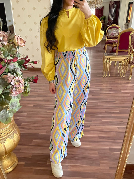 Summer yellow pants