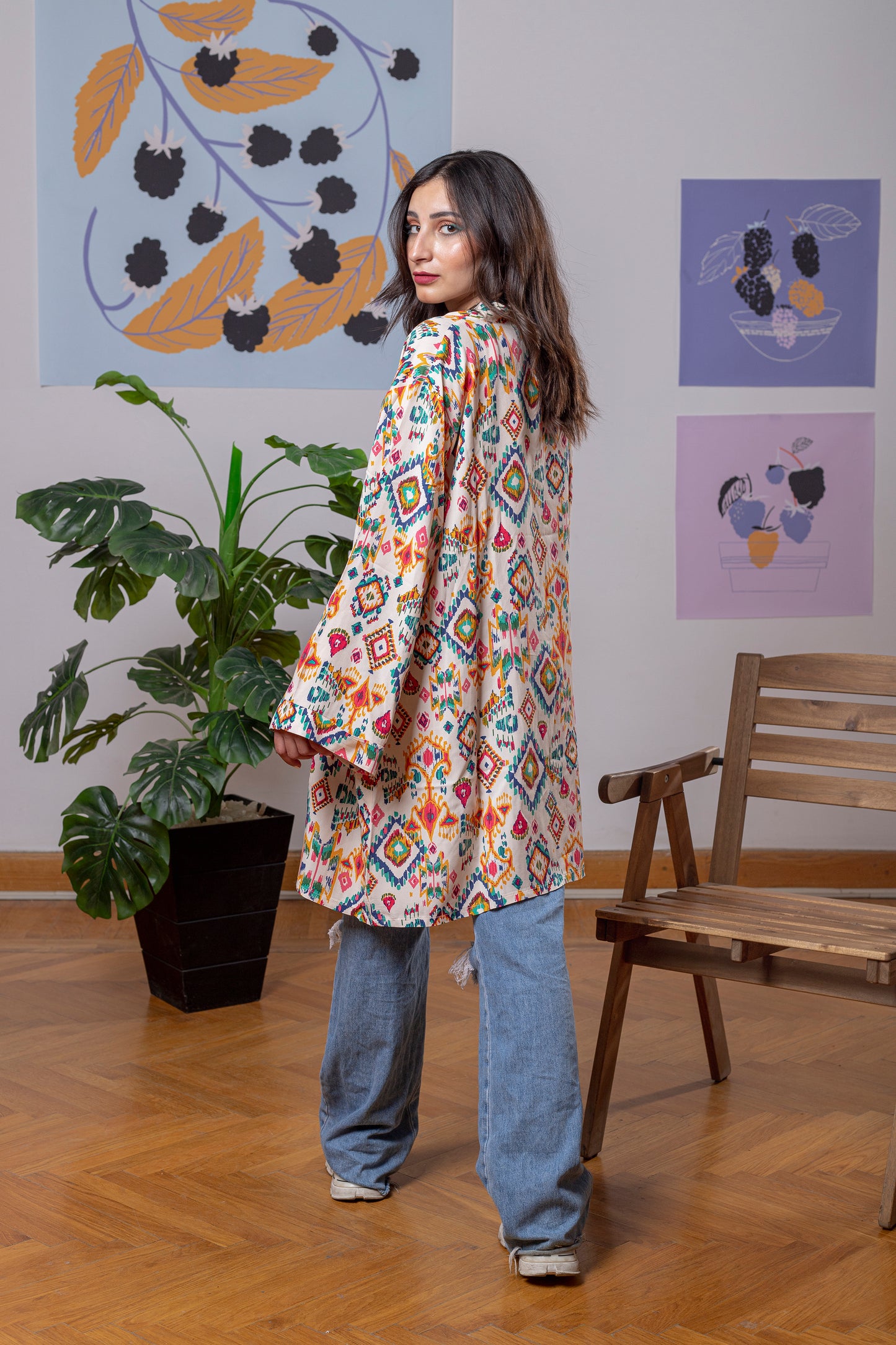 Colorful Pattern Kimono