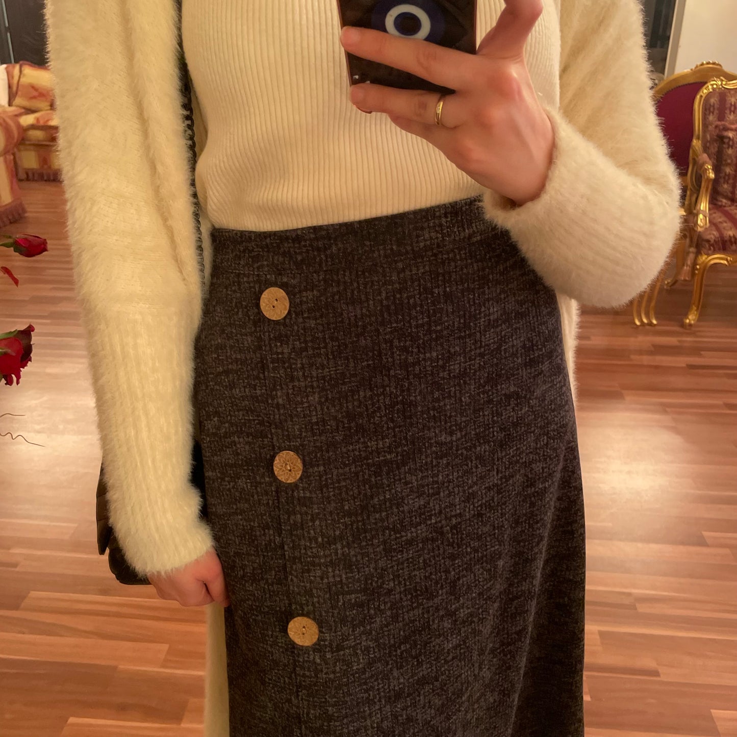 Autumn ribbed skirt